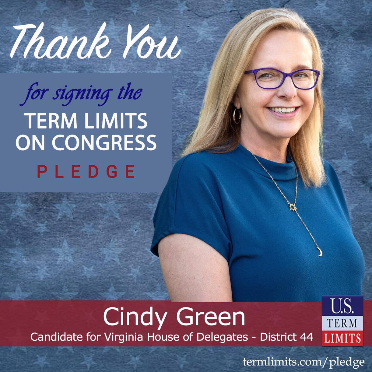 CindyGreen4VA is signing the term limits on congress pledge